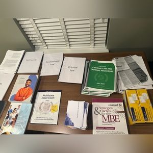 bar exam materials, includes critical pass cards, J D ad*vising outlines, brbri
